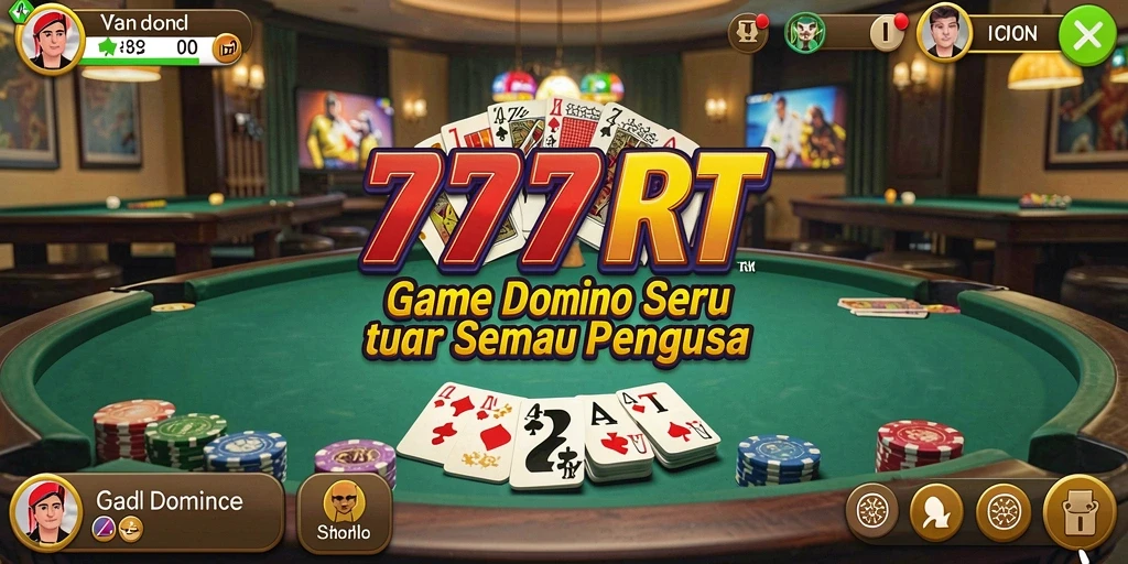 Tampilan gameplay domino yang seru dan interaktif di 777RT.