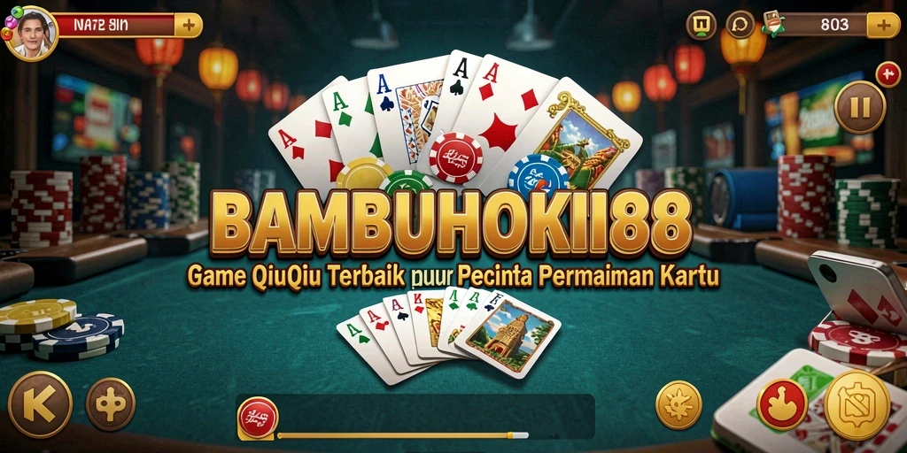 Tampilan menarik dari gameplay QiuQiu di BAMBUHOKI88.
