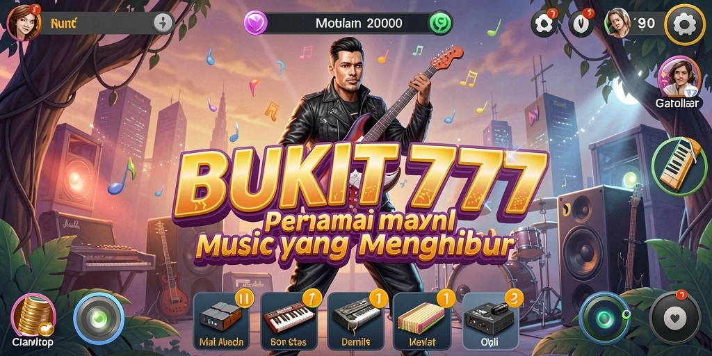 Tampilan gameplay BUKIT777 yang mengasyikkan dengan lagu-lagu populer.