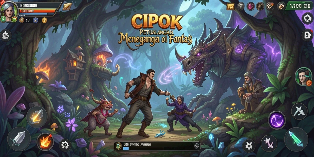 Tampilan gameplay RPG mendebarkan dalam CIPOK, penuh aksi dan strategi.