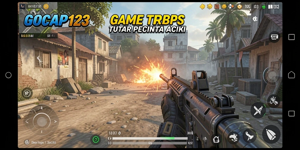 Screenshot GOCAP123 menampilkan aksi seru dalam pertempuran TPS.