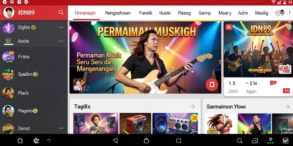 Nah, inilah tampilan gameplay seru dari IDN89 yang penuh musik.