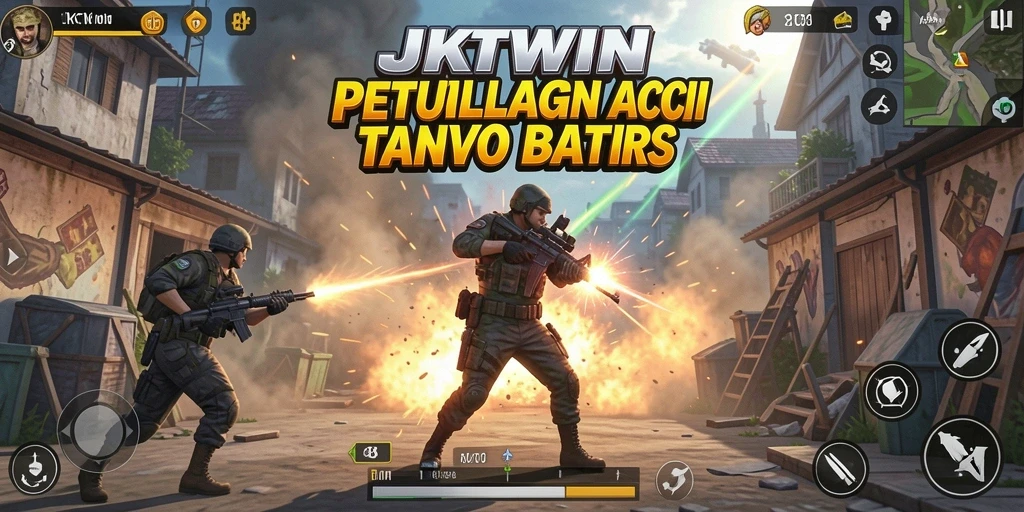 Tampilan gameplay JKTWIN yang mendebarkan dan penuh aksi.