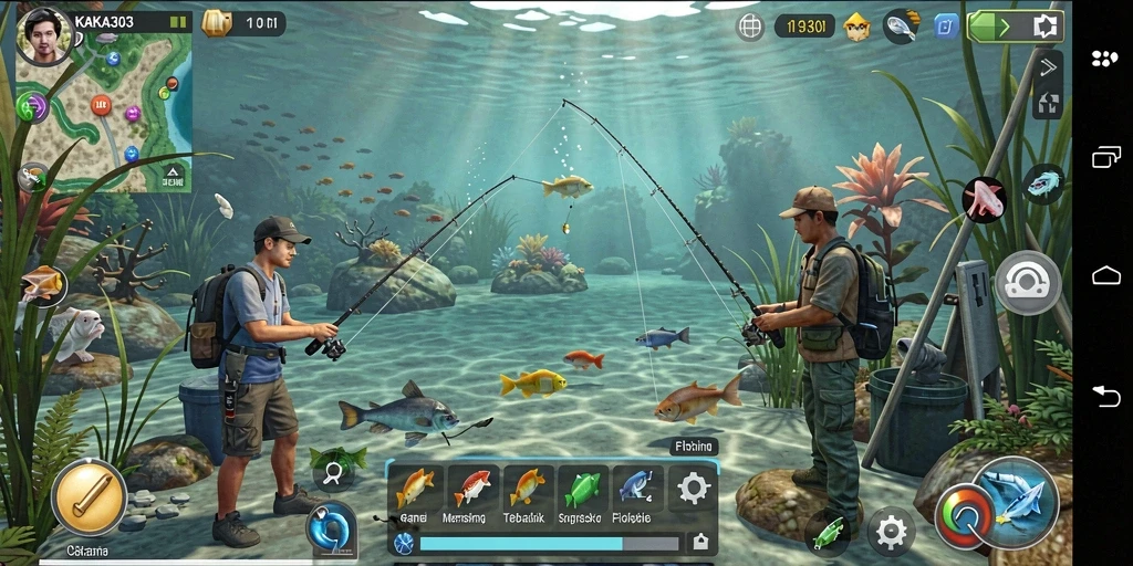 Tangkapan ikan yang spektakuler dalam gameplay KAKA303