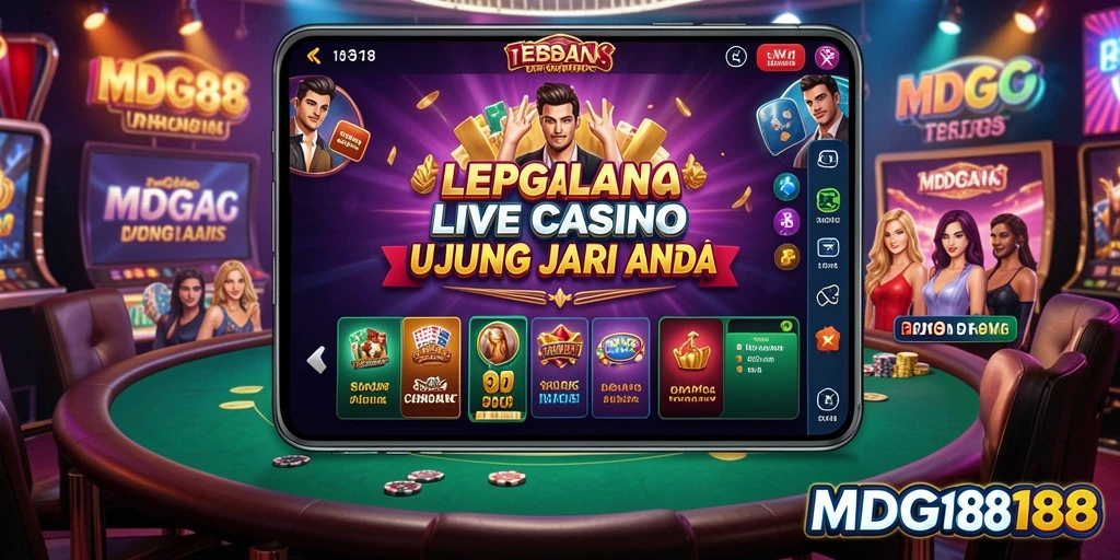 Tampilan gameplay Live Casino yang mendebarkan dan interaktif.