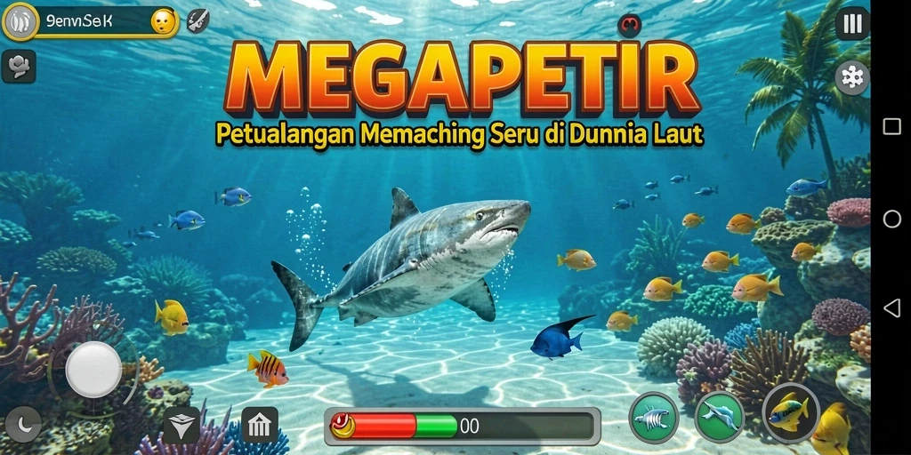 Tangkapan ikan besar dalam gameplay MEGAPETIR yang menegangkan.