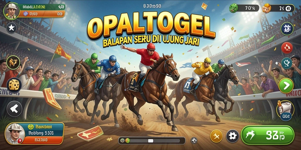 Menampilkan aksi balapan seru di OPALTOGEL.