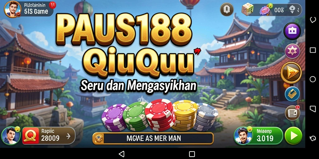 Tampilan gameplay PAUS188 yang seru dengan kartu QiuQiu.