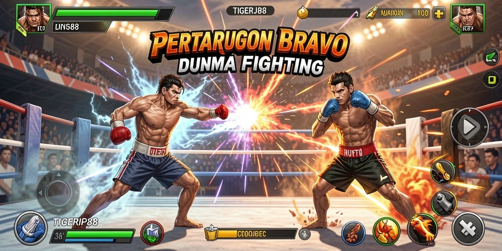 Tampilan menarik dari karakter bertarung dalam TIGERJP88.