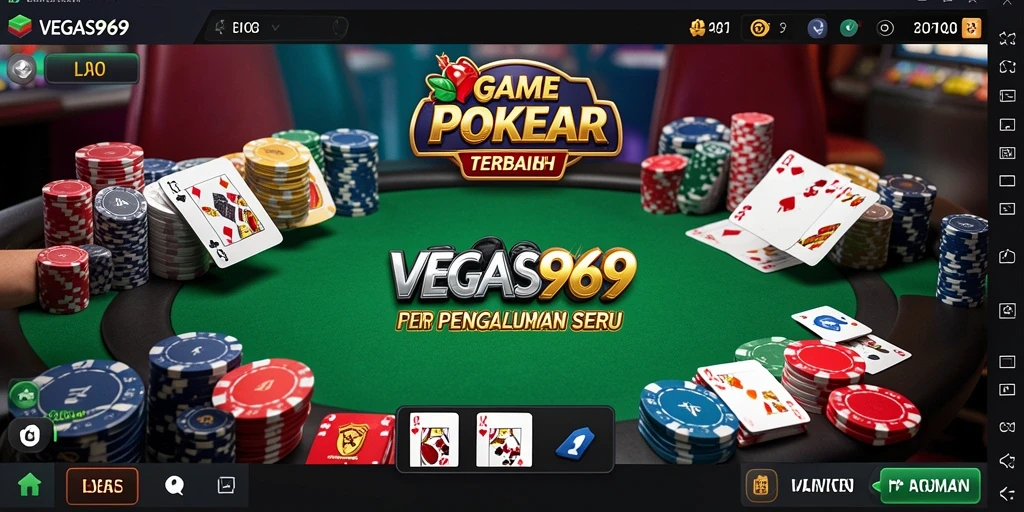 Tampilan gameplay Poker yang seru dan menantang di VEGAS969.